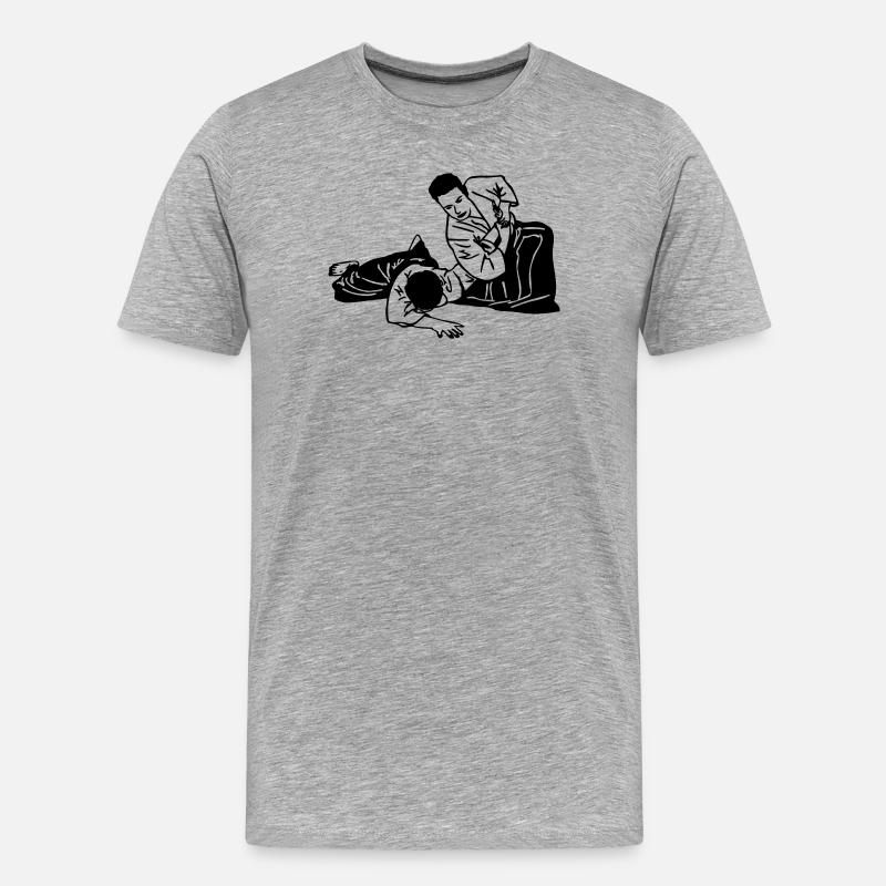 Aikido - Männer Premium Bio T-Shirt - Grau meliert