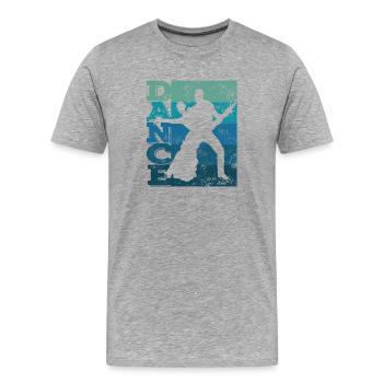 Tournoi de danse de couple Danse Vintage latino-américaine - T-shirt bio Premium Homme - gris chiné - Devant - Damien (186cm)