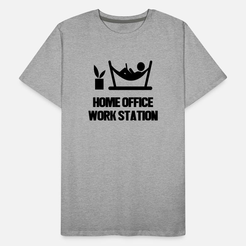 Laptop Wfh Home Office Statement Workplace Men's Premium Organic T-Shirt