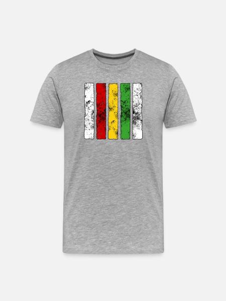 Reggae Zeichen - Männer Premium Bio T-Shirt - Grau meliert