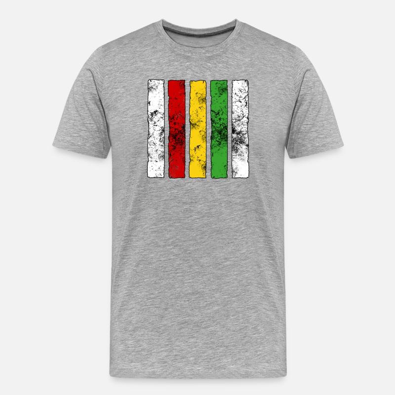 Reggae Zeichen - Männer Premium Bio T-Shirt - Grau meliert