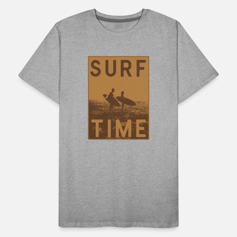 Affiche vintage Surftime T-shirt bio Premium Homme