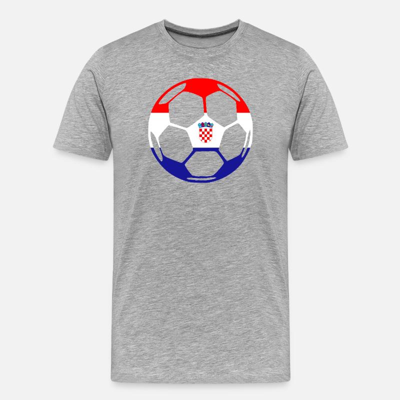 ballCROATIA - T-shirt bio Premium Homme - gris chiné