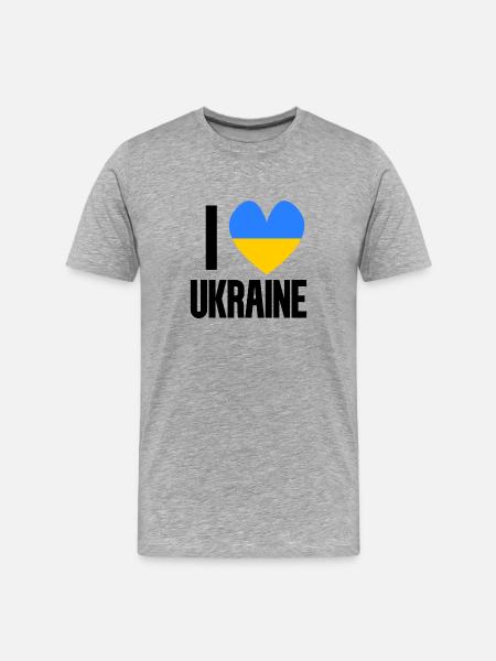 Ukraine - Men's Premium Organic T-Shirt - heather grey