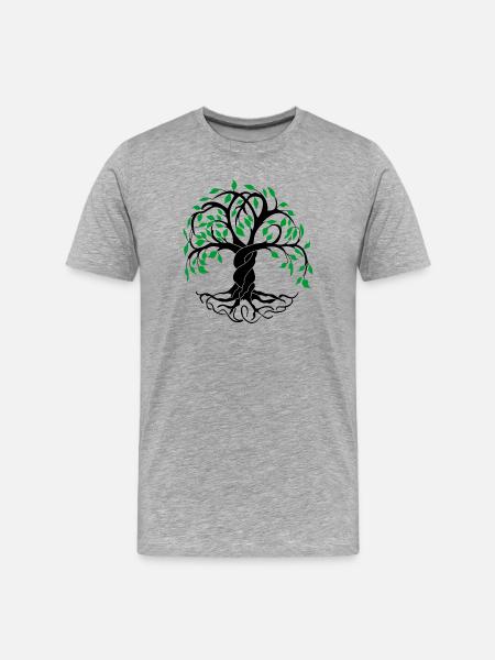 Yggdrasil the tree of life - Men's Premium Organic T-Shirt - heather grey