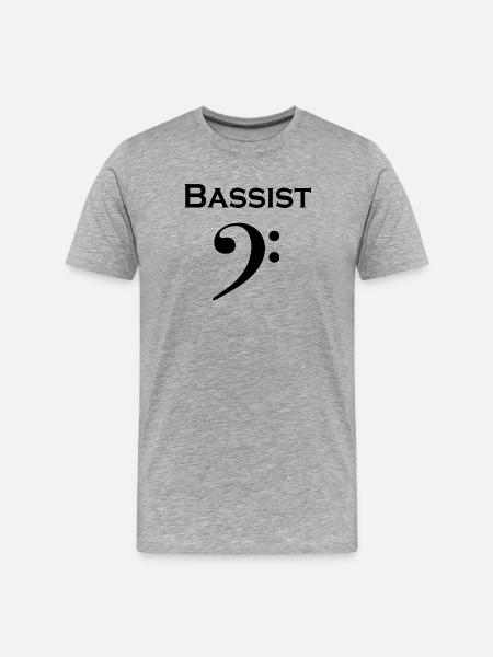 Bassist - Männer Premium Bio T-Shirt - Grau meliert