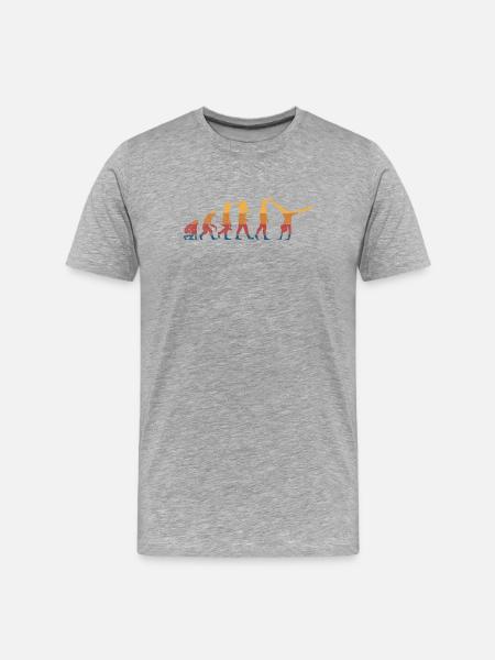 Turner Radschlag Gymnastik - Männer Premium Bio T-Shirt - Grau meliert