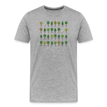 Orientierungslauf [01.2] [orienteering] [PX] - Männer Premium Bio T-Shirt - Grau meliert - Vorne - Damien (186cm)