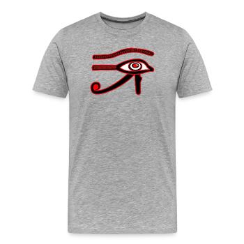 Eye of ra eye of horus - Men's Premium Organic T-Shirt - heather grey - Front - Damien (186cm)