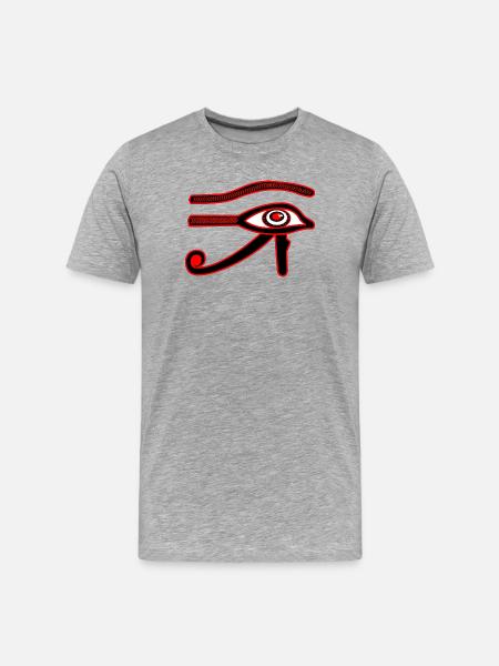 Oeil de râ oeil d’horus - T-shirt bio Premium Homme - gris chiné