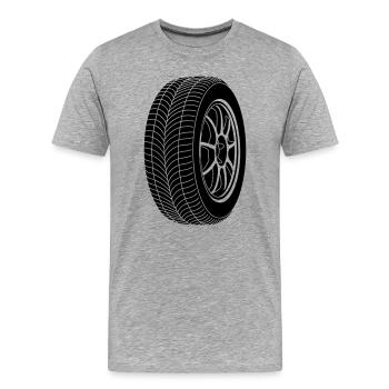 Autoreifen für Sportwagen - Männer Premium Bio T-Shirt - Grau meliert - Vorne - Damien (186cm)