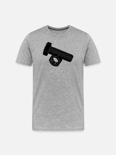 Bolt and nut - Men's Premium Organic T-Shirt - heather grey