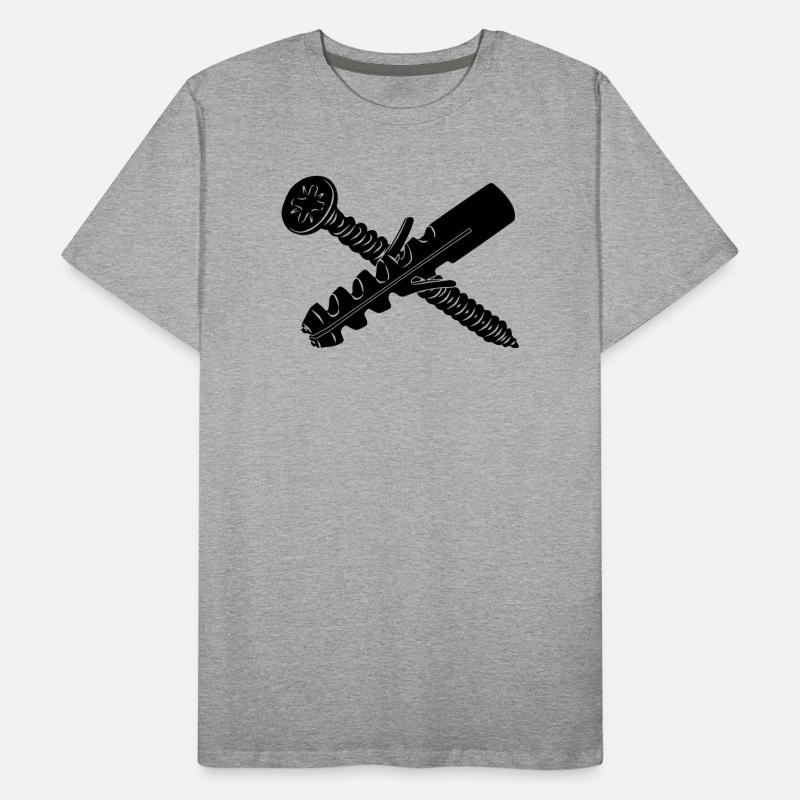 Vis et bouchon pour mur T-shirt bio Premium Homme