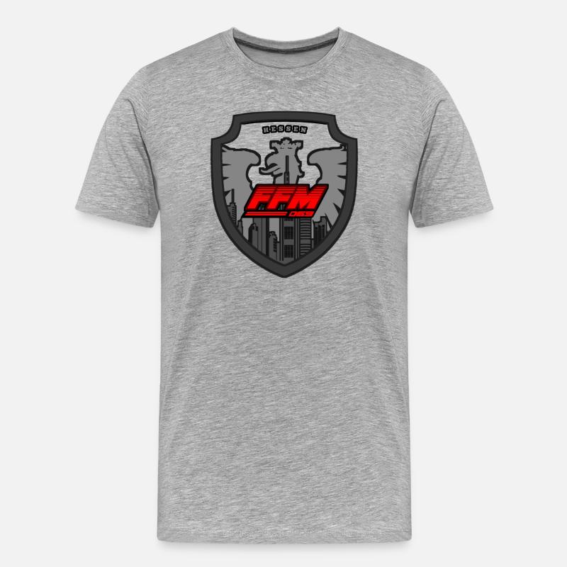 Frankfurt FFM - Männer Premium Bio T-Shirt - Grau meliert