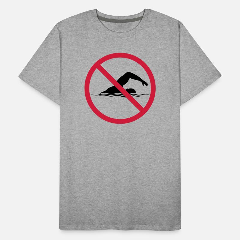 Forbidden Shield Swimming Men's Premium Organic T-Shirt