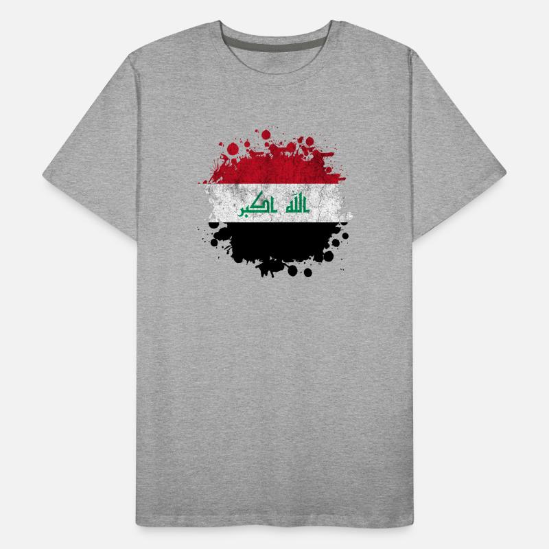 Iraq Splash flags design Men's Premium Organic T-Shirt