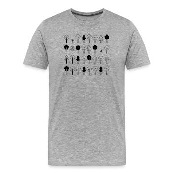 Orientierungslauf [01.1] [orienteering] [V] - Männer Premium Bio T-Shirt - Grau meliert - Vorne - Damien (186cm)