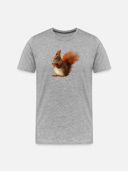 Squirrel - Men's Premium Organic T-Shirt - heather grey