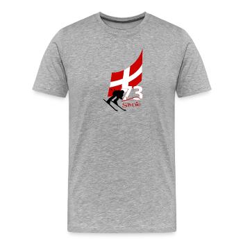 Savoie - Men's Premium Organic T-Shirt - heather grey - Front - Damien (186cm)