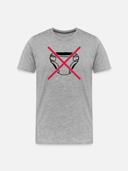 Shield No Diaper - Men's Premium Organic T-Shirt - heather grey