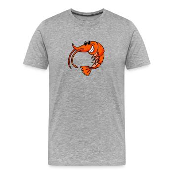 Crevette - T-shirt bio Premium Homme - gris chiné - Devant - Damien (186cm)