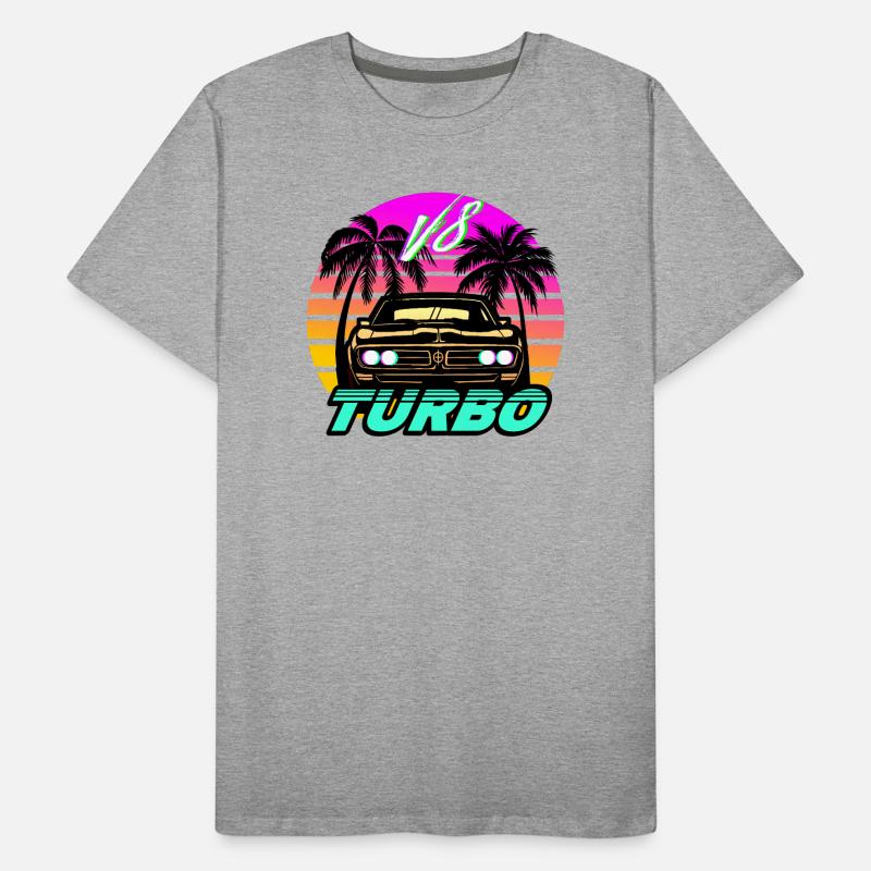 Synthwave Auto Turbo V8 Men's Premium Organic T-Shirt