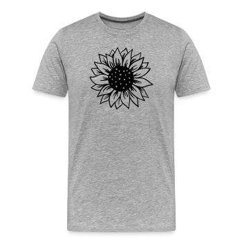 Tournesol - T-shirt bio Premium Homme - gris chiné - Devant - Damien (186cm)