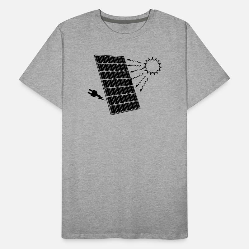 Solar panel with sun Men's Premium Organic T-Shirt