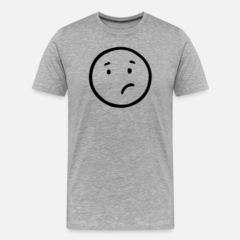 Verwirrt - Männer Premium Bio T-Shirt - Grau meliert