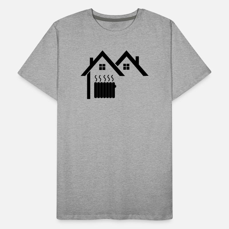 House heating central heating central heating logo Men's Premium Organic T-Shirt