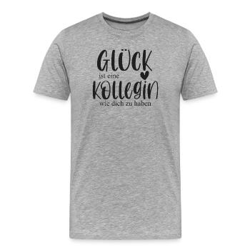 Kollegin Geschenk Arbeitskollegin Abschied - Männer Premium Bio T-Shirt - Grau meliert - Vorne - Damien (186cm)