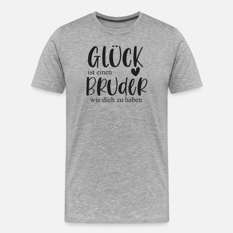 Bruder süßes Geschenk Bedanken - Männer Premium Bio T-Shirt - Grau meliert
