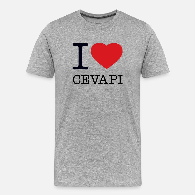 I LOVE CEVAPI - Men's Premium Organic T-Shirt - heather grey