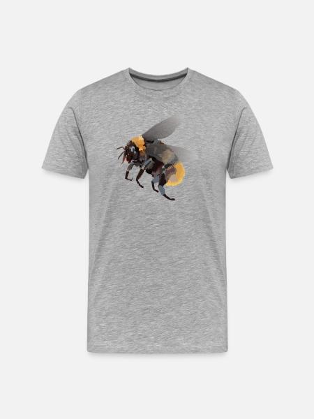 Heike, the bumblebee - Men's Premium Organic T-Shirt - heather grey