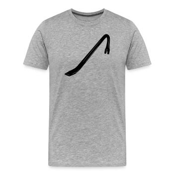 Crowbar a crowbar - Men's Premium Organic T-Shirt - heather grey - Front - Damien (186cm)