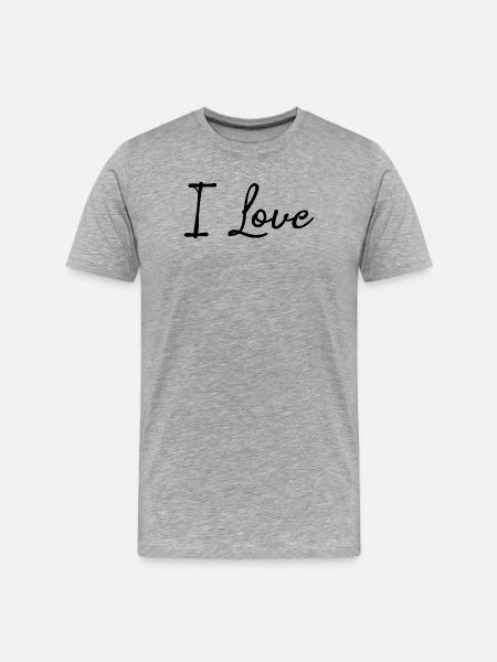 Liberté d’expression Paix Amour Déclaration Émotions - T-shirt bio Premium Homme - gris chiné