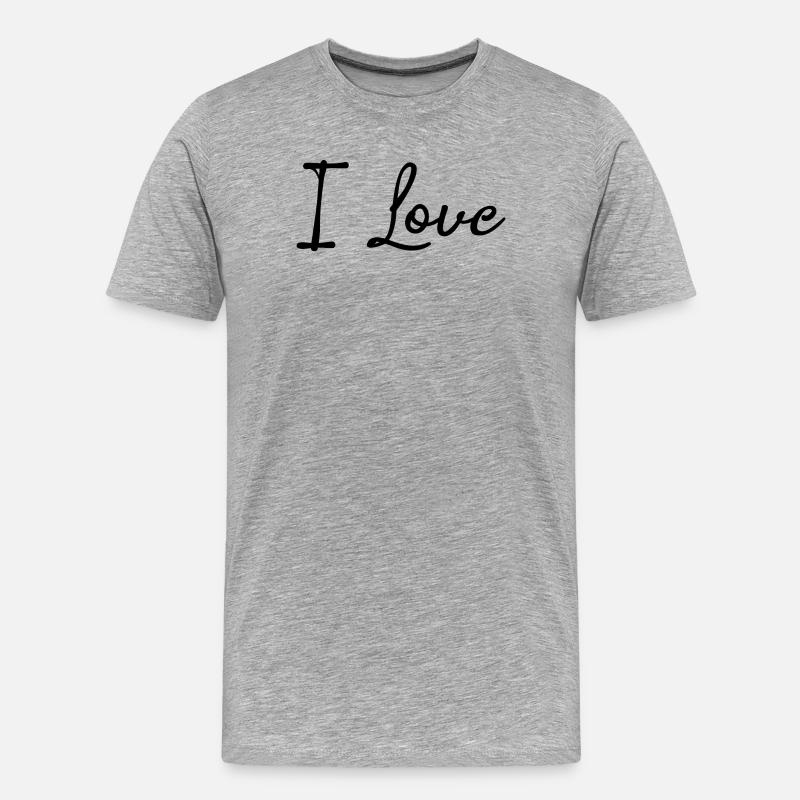 Liberté d’expression Paix Amour Déclaration Émotions - T-shirt bio Premium Homme - gris chiné