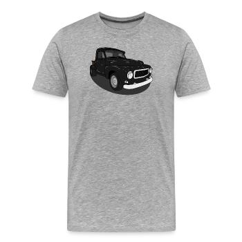 Duet Black - Men's Premium Organic T-Shirt - heather grey - Front - Damien (186cm)