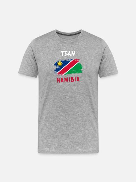 Namibia Flag Design Team - Men's Premium Organic T-Shirt - heather grey