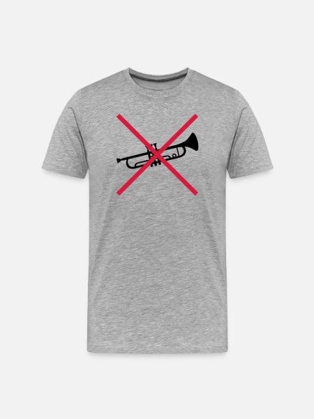 Trumpet Forbidden Shield - Men's Premium Organic T-Shirt - heather grey