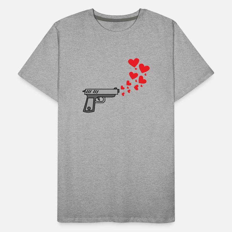 Cœur Liberté d’expression Humanité Temps de paix T-shirt bio Premium Homme