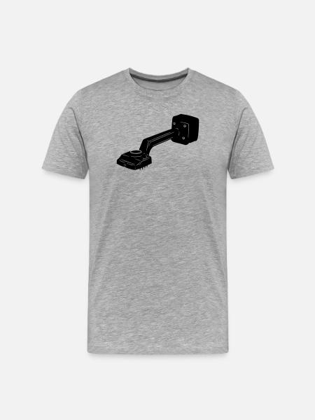 Teppichspanner Logo für Teppichläufer - Männer Premium Bio T-Shirt - Grau meliert