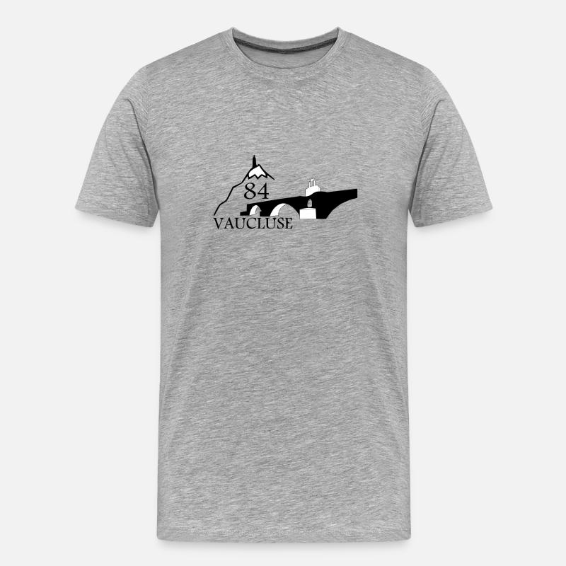 Vaucluse - Männer Premium Bio T-Shirt - Grau meliert