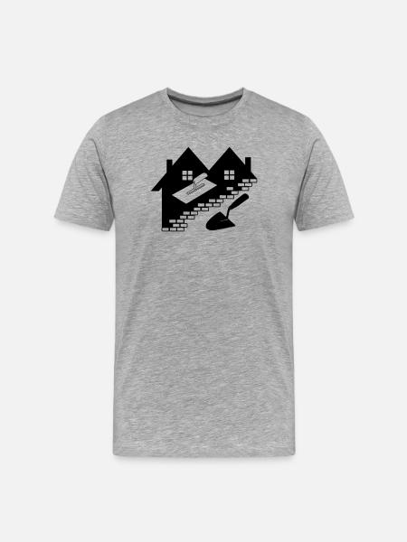 Mason stucco Construction worker - Men's Premium Organic T-Shirt - heather grey