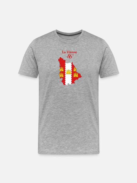 La Vienne - T-shirt bio Premium Homme - gris chiné