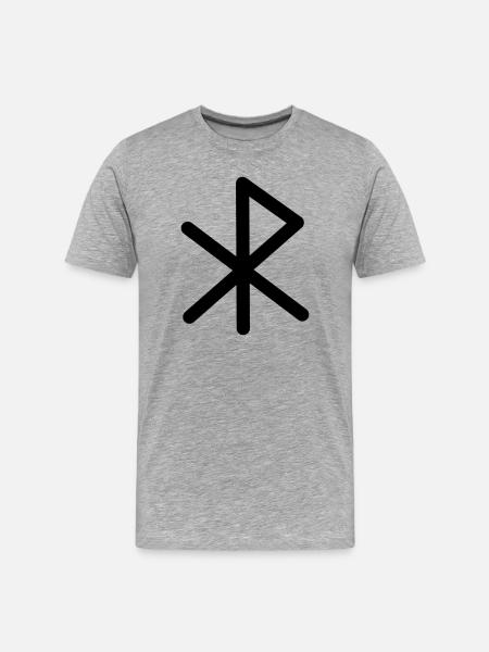 Love Viking Runes LOVE - Men's Premium Organic T-Shirt - heather grey
