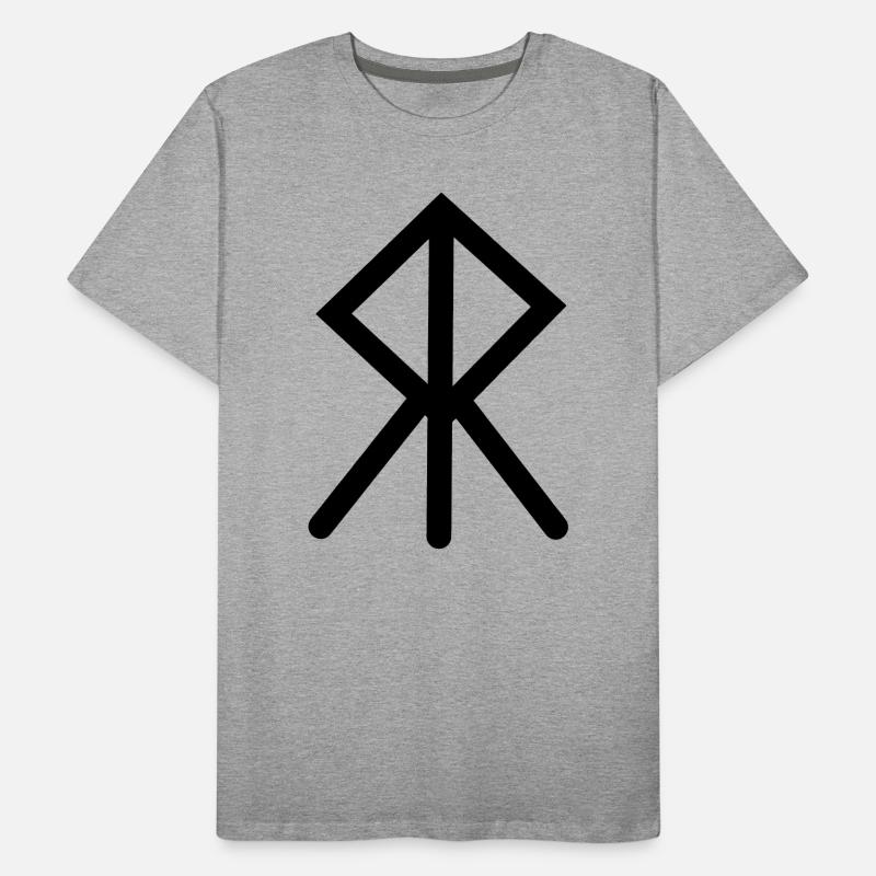 Moed Wikinger-Rune COURAGE Männer Premium Bio T-Shirt