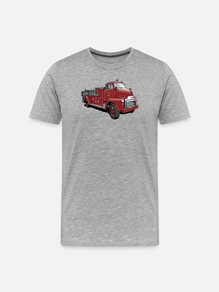 Fire Brigade from USA - Men's Premium Organic T-Shirt - heather grey