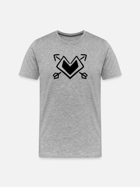 Heart Arrow - Men's Premium Organic T-Shirt - heather grey