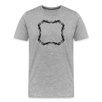 Dekorativer Rahmen Fotorahmen - Männer Premium Bio T-Shirt - Grau meliert - Vorne - Damien (186cm)